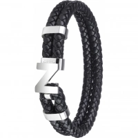 Браслет Zippo Steel Braided Leather Bracelet (22 см) купить в Кирове