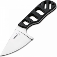 Нож с фиксированным клинком шейный Chad Los Banos Design SFB Neck, Boker Plus 02BO321, сталь 440C Satin, рукоять стеклотекстолит G10 купить в Кирове