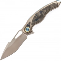 Нож складной Rikeknife Unicorn, сталь M390, Blue Carbon купить в Кирове