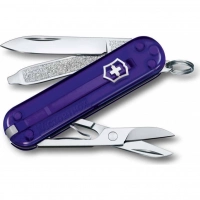 Нож Victorinox Classic SD Colors, Persian Indigo (0.6223.T29G) фиолетовый полупрозрачный, 7 функций 58мм купить в Кирове