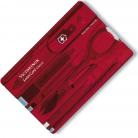 Швейцарская карта Victorinox SwissCard, сталь X45CrMoV15, рукоять ABS-Пластик, красный купить в Кирове