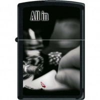 Зажигалка ZIPPO All In, латунь с покрытием Black Matte, чёрная, матовая, 36x12x56 мм купить в Кирове