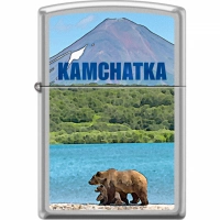 Зажигалка ZIPPO Камчатка с покрытием Satin Chrome™ купить в Кирове